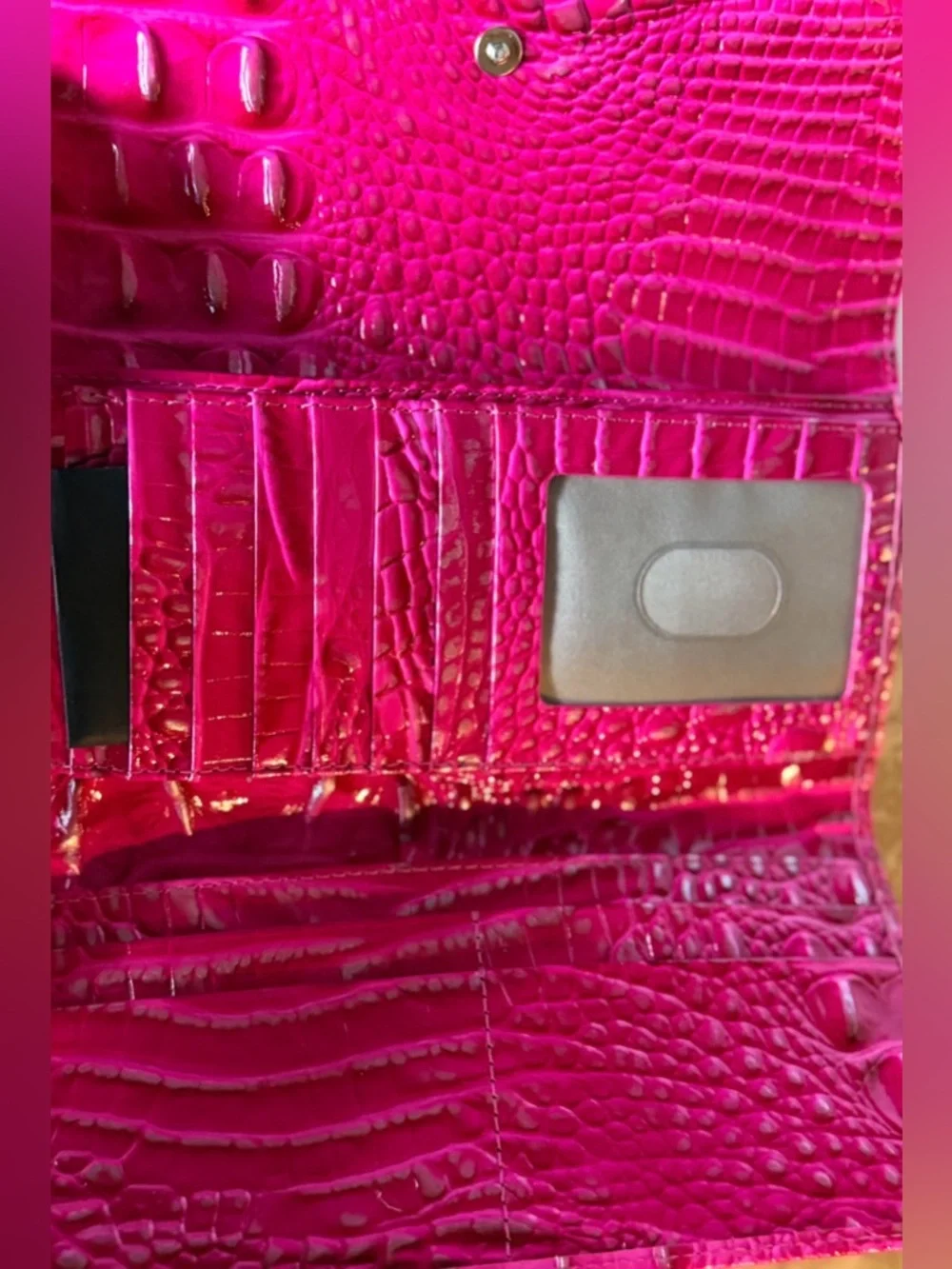 BRAHMIN Cordelia Wallet Pink Affection Melbourne Ombre genuine Leather NWT Firm - Picture 5 of 12